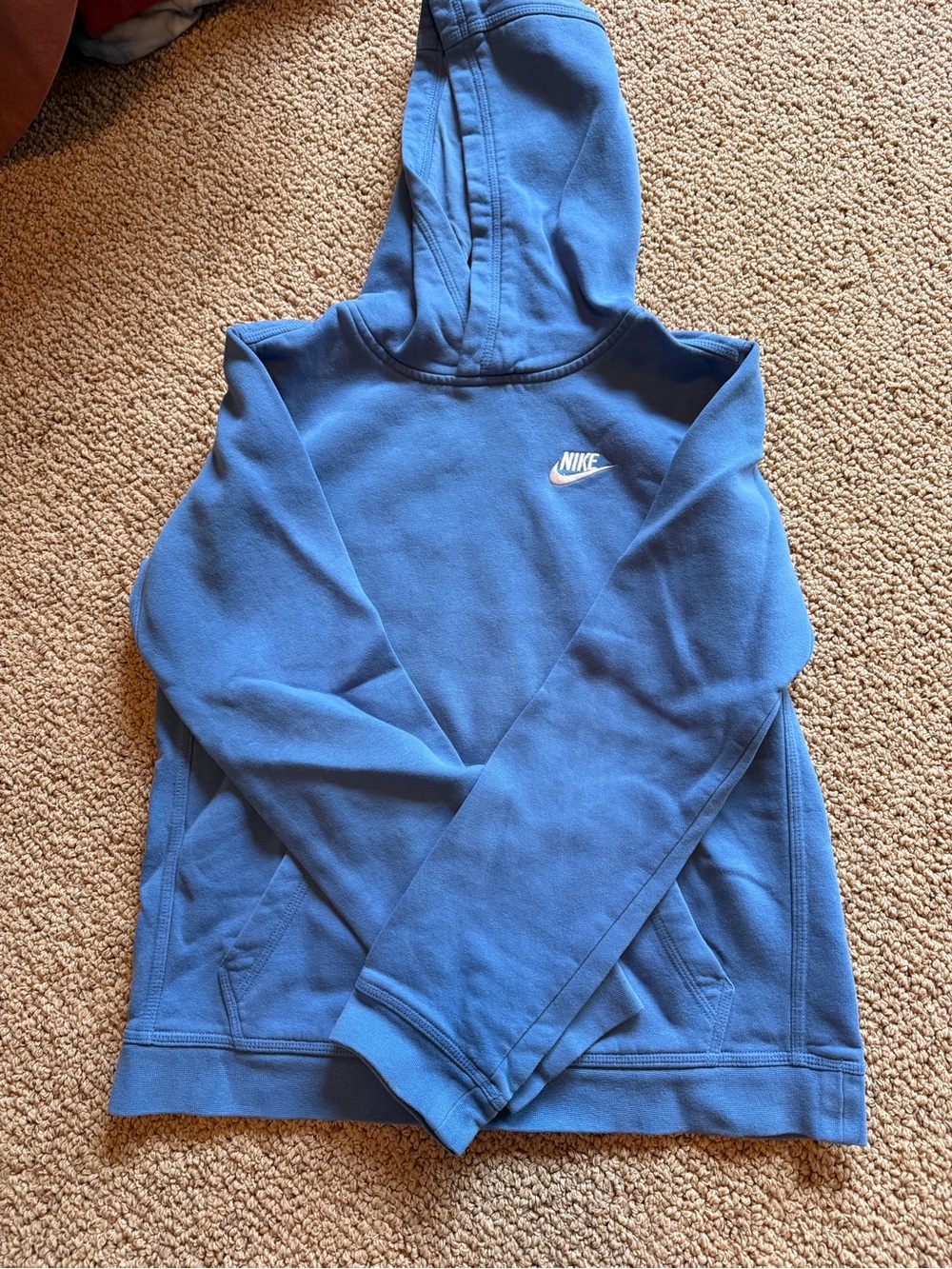 Nike Light cobalt Hoodie with White Swoosh Label